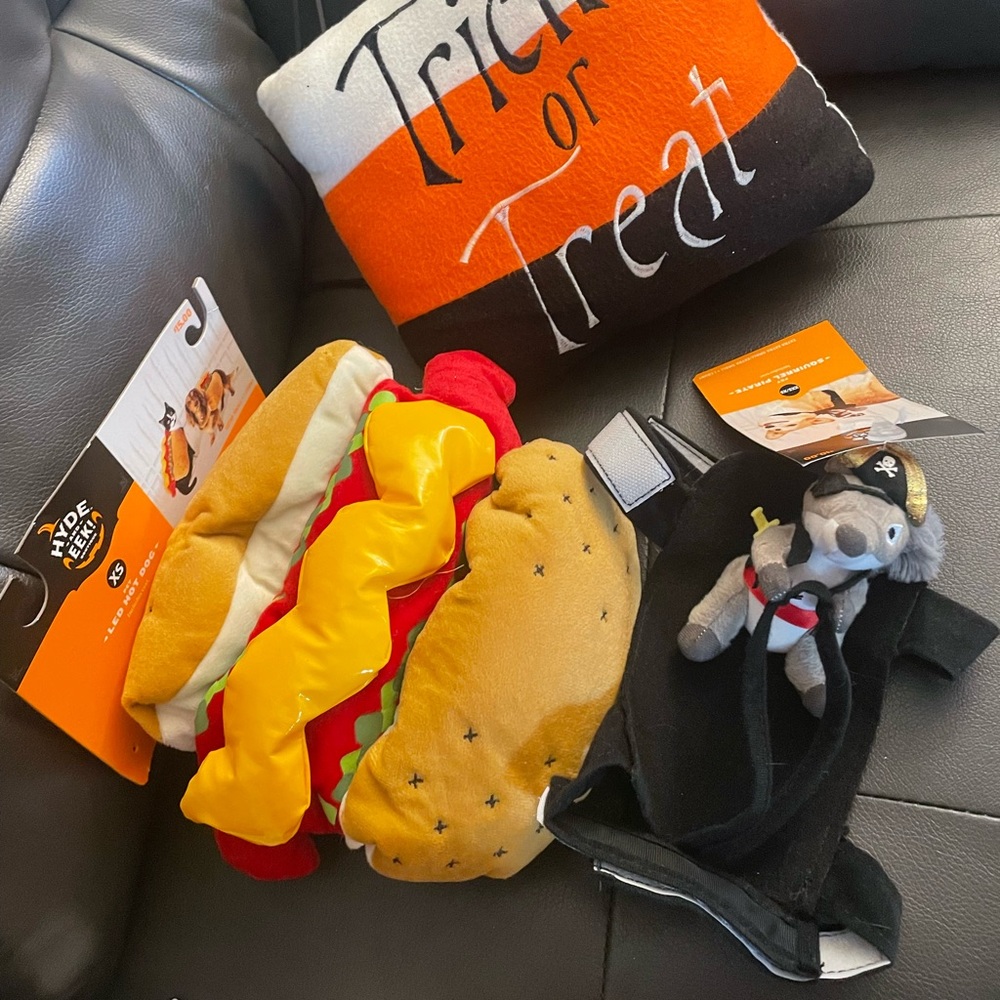 Host pick🎃pet Halloween costumes xsmall. worn 5 mins lol. Sanitized. One NWT..